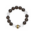Fortune Bead Bracelet — Smoky Quartz & Clear Crystal | DAO Chant