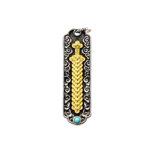 Coin Sword pendant main view — ancient Eastern talisman with traditional coin sword symbolism — DAO Chant
