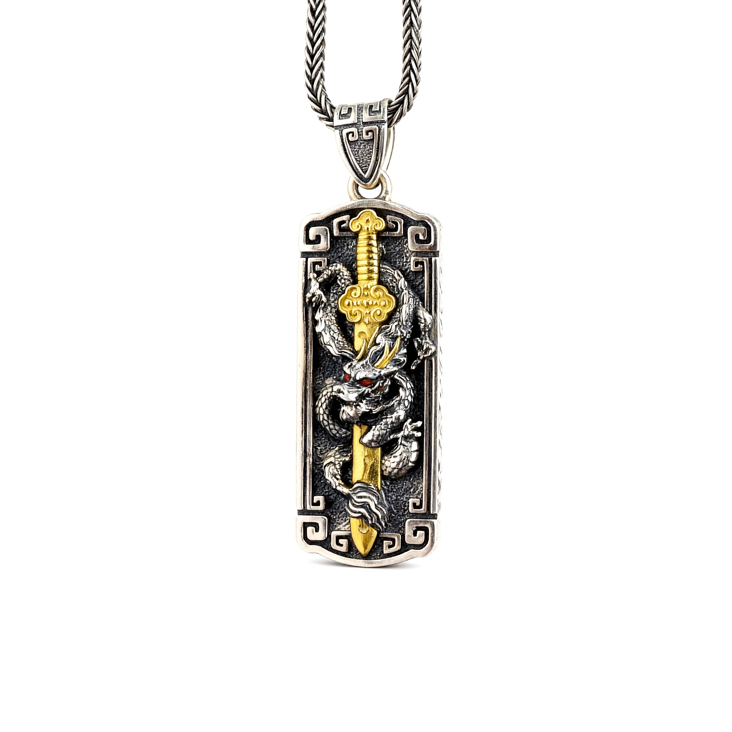 Five Thunder Command pendant main view — dragon and ancient Eastern talisman with thunder command symbolism — DAO Chant