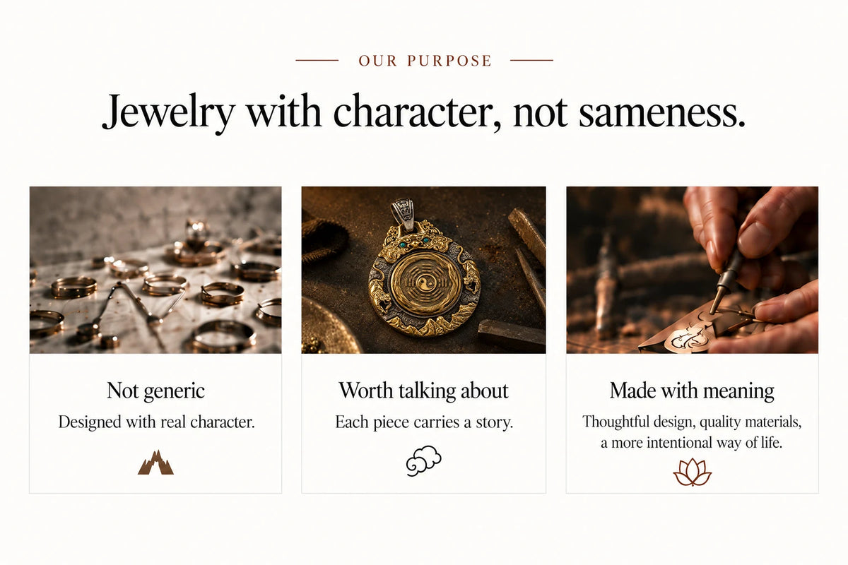 DaoChant jewelry with character, thoughtful design, and meaningful craftsmanship