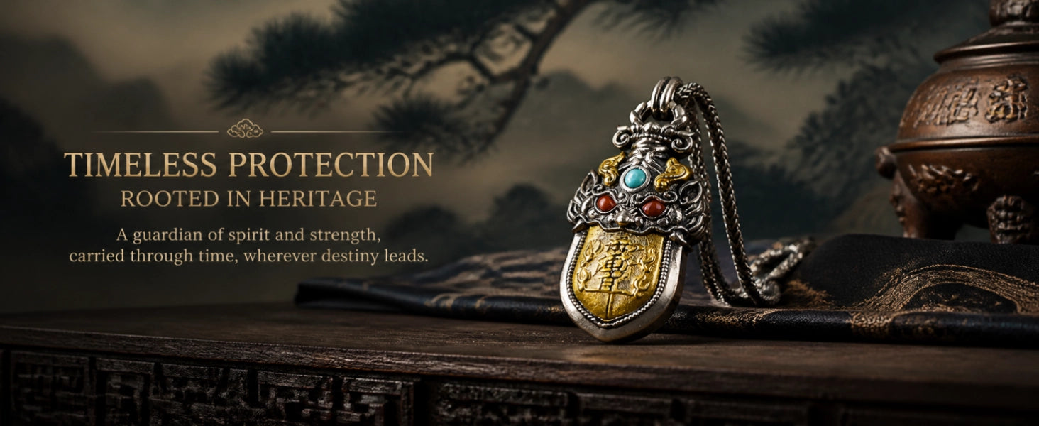 Pixiu Guardian pendant in S925 sterling silver finish — hallmarked for purity — DAO Chant