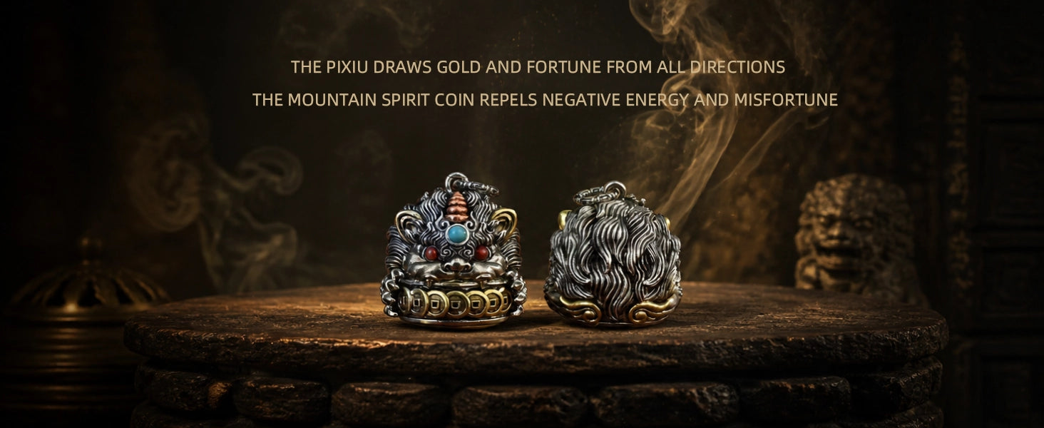 Pixiu Wealth Guardian pendant in S925 sterling silver finish — hallmarked for purity — DAO Chant