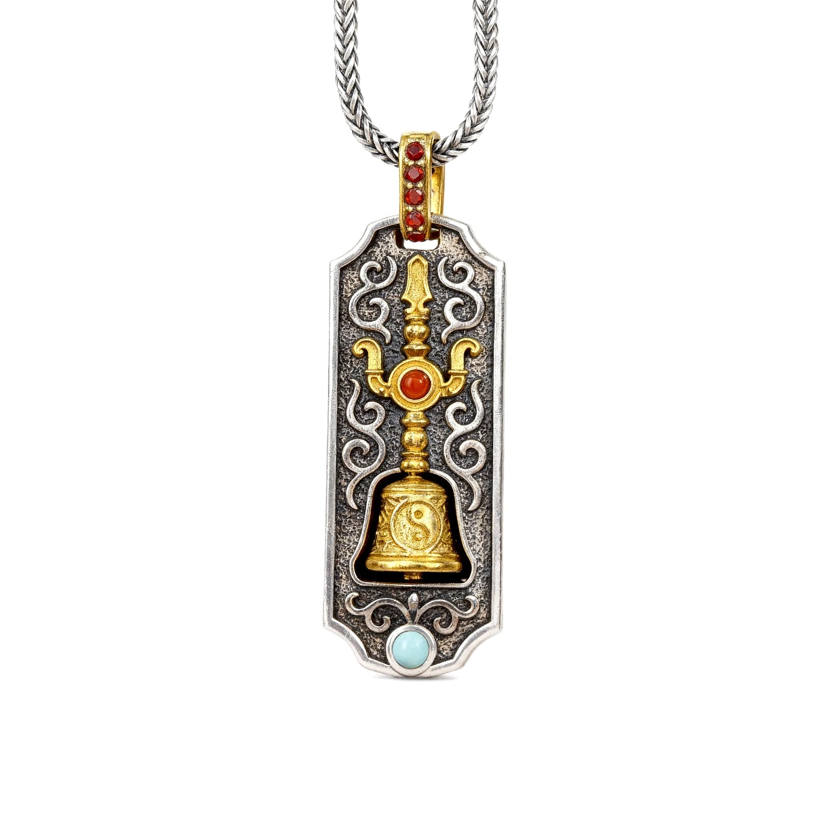 Sanqing Bell pendant main view — ancient Eastern bell and lotus talisman with ceremonial symbolism — DAO Chant