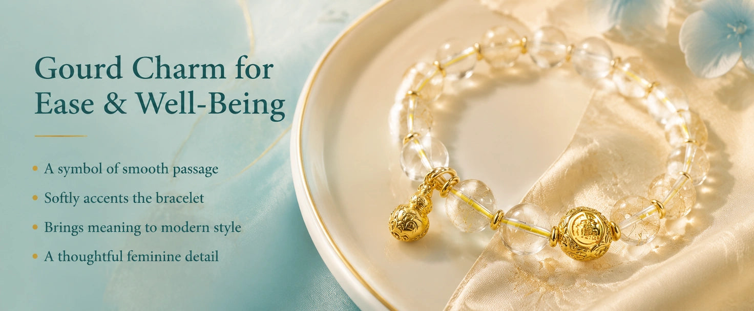 Eastern Stone Bead Bracelet — Citrine & Clear Crystal | DAO Chant