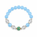 Love Fortune Aquamarine & White Crystal Enamel Bracelet — main product view