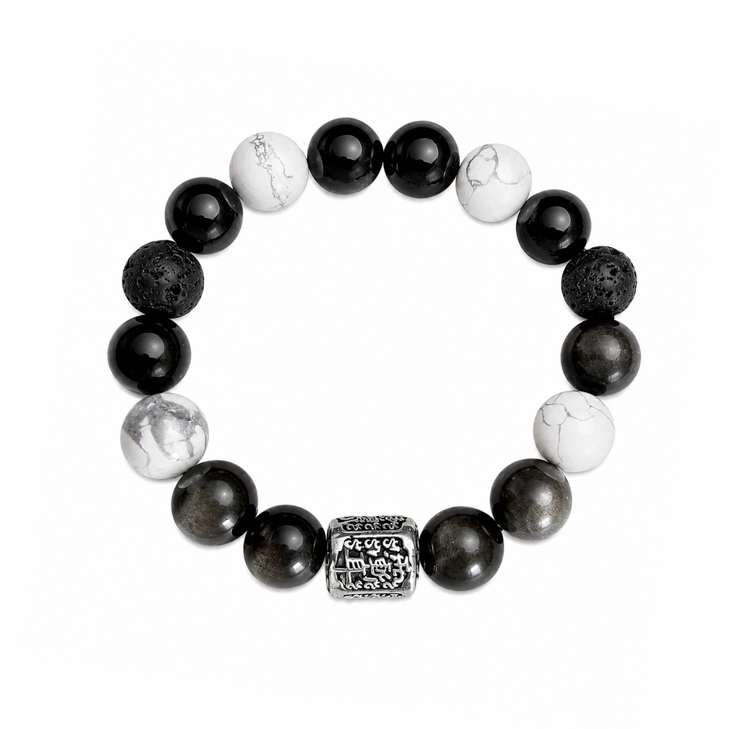 Taichi Balance Silver Obsidian & Picasso Jasper Bracelet — main product view