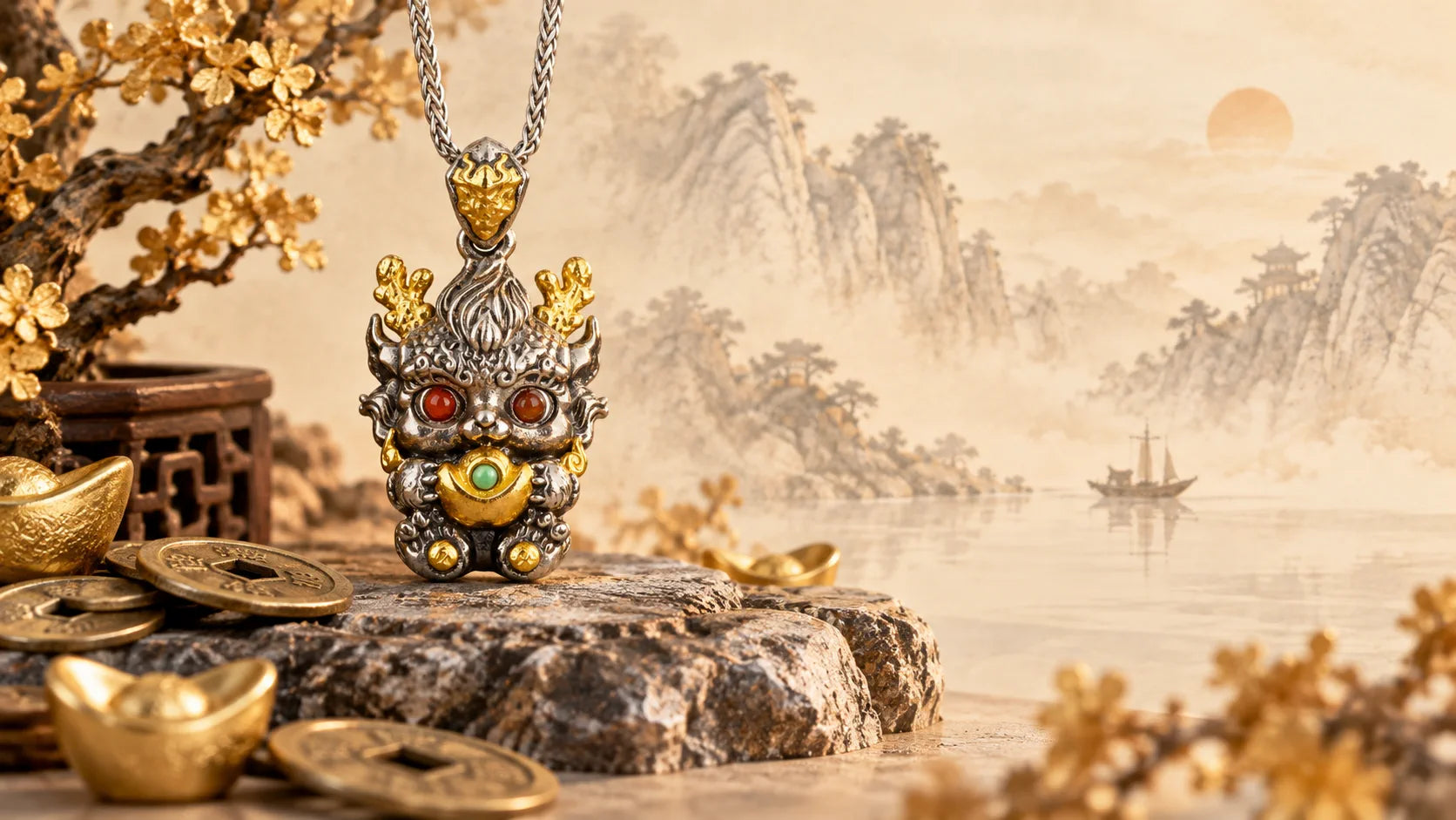 Baby Dragon Pendant — Eastern Symbol Jewelry